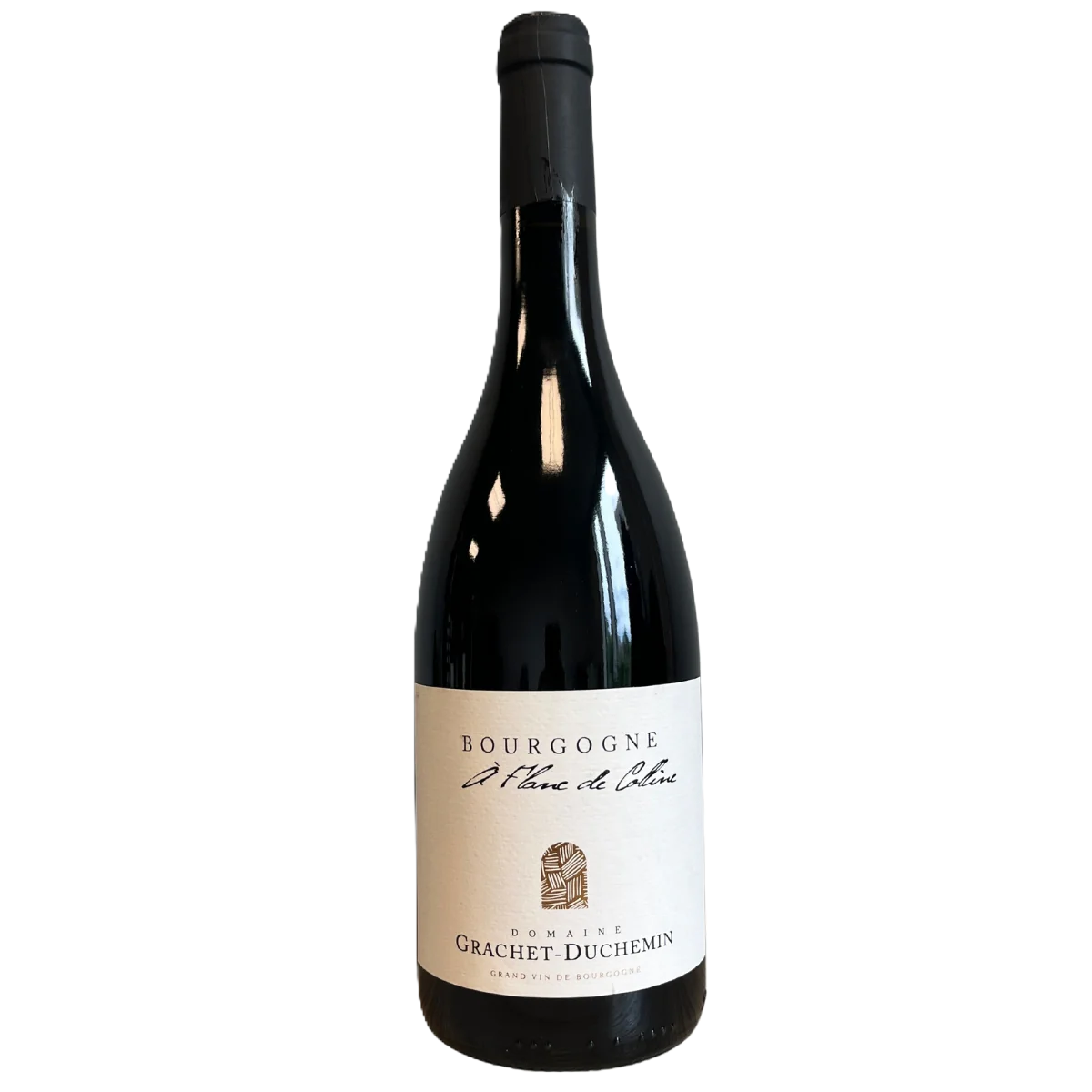 Bottle of 2022 Bourgogne Rouge à flanc de colline red wine from Grachet-Duchemin, Maranges, Burgundy, France