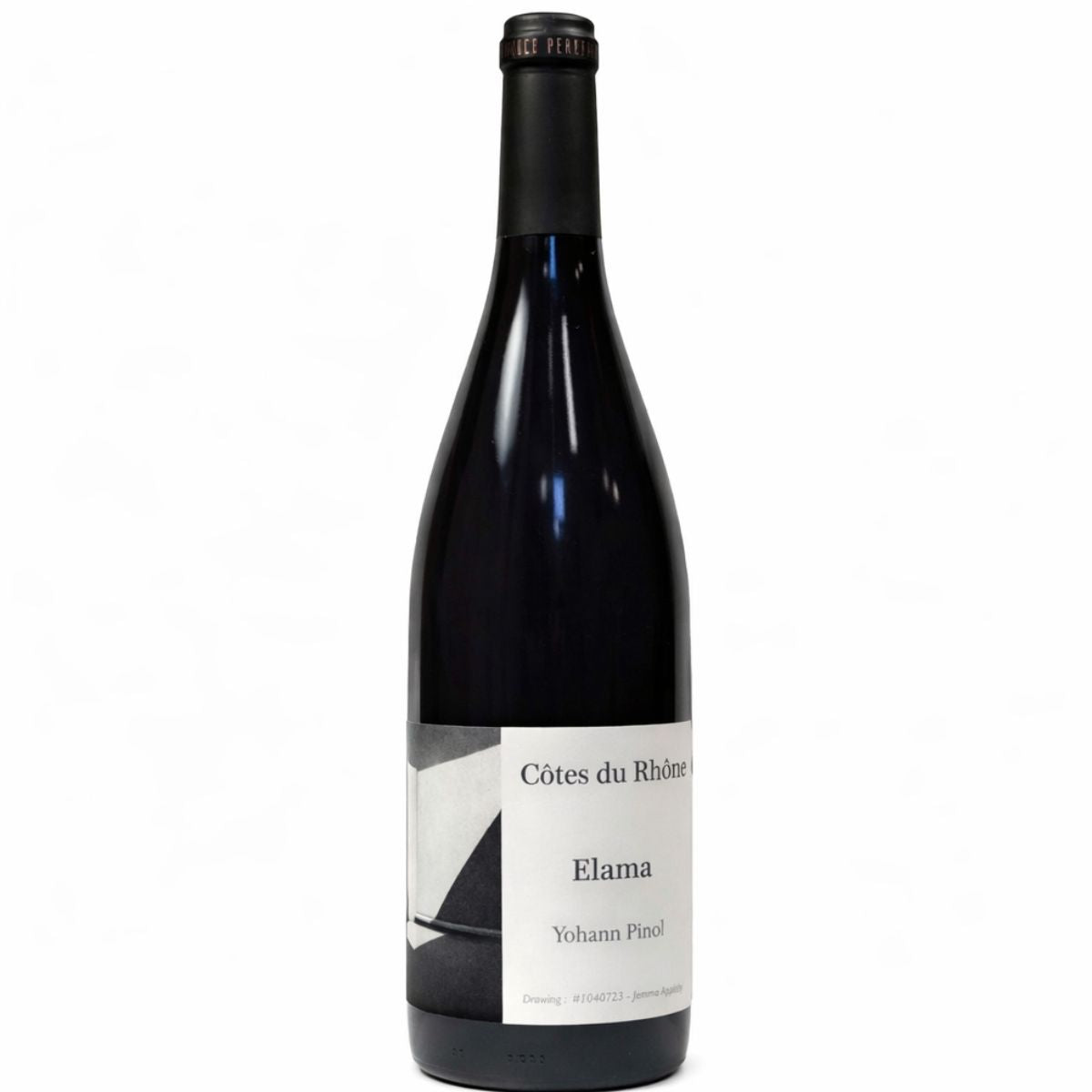2023 Elama Côtes du Rhône red wine by Yohann Pinol bottle with Rhône label