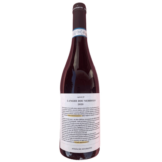 Red wine, Italy, Piedmont, Nebbiolo, Organic 2022 Langhe DOC Nebbiolo, Stefano Occhetti