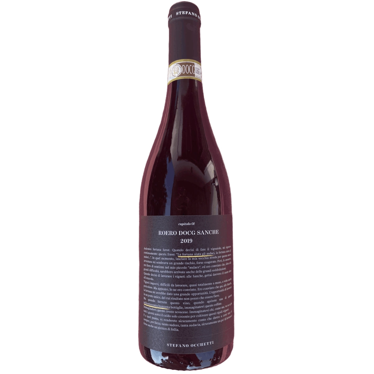 Red wine, Italy, Piedmont, Nebbiolo, Organic, 2021 Roero DOCG Sanche, Stefano Occhetti